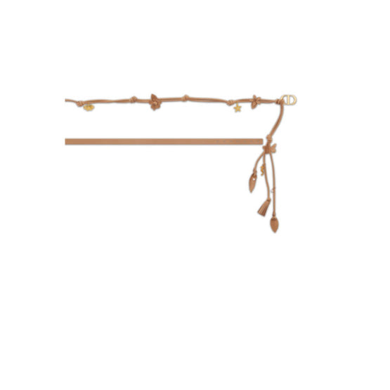 B0705QNYEM34U - Dioriviera 30 Montaigne Cord Belt - 34U Light Gold