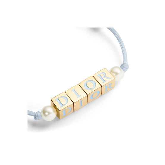B2833WOMLQD94B - D-Dice Bracelet - 94B Gold/Ciel