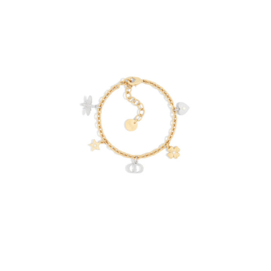 B2939WOMRSD01W - Petit Cd Lucky Charms Bracelet - 01W Gold/Palladium/White