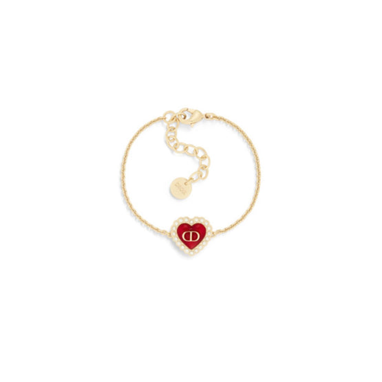 B3044WOMVED309 - Petit Cd Baroque Bracelet - 309 Gold/Red