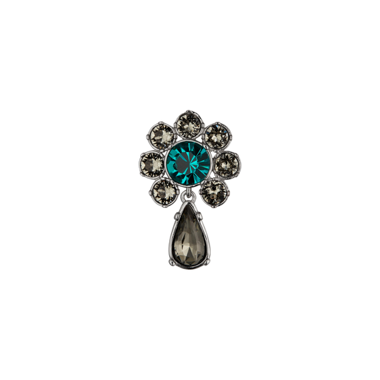 E3132HOMMTD014 - Men's Single Earring - 014 Palladium/Blue