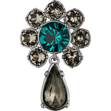 E3132HOMMTD014 - Cabochon Earring - 014 Palladium / Blue