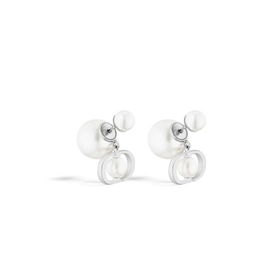 E3213WOMRSD009 - Dior Tribales Earrings - 009 Palladium / White
