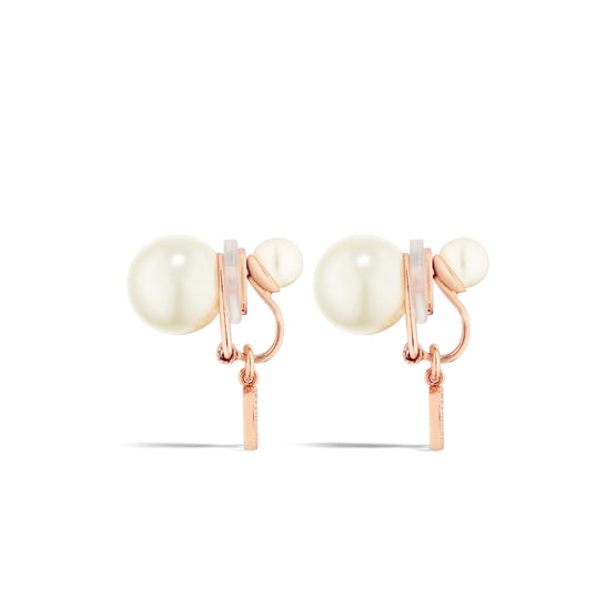 E3367WOMCYD12P - Dior Tribales Clip-On Earrings - 12P Pink Gold / Silk