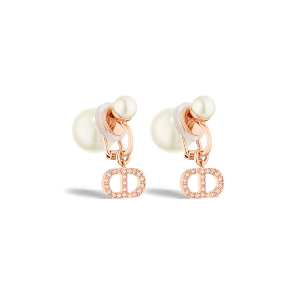 E3367WOMCYD12P - Dior Tribales Clip-On Earrings - 12P Pink Gold / Silk