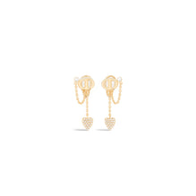 E3748WOMCYD03S - Cd Navy Clip-On Earrings - 03S Gold/Silver Shade