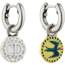 E3787HOMMTD945 - Small Earrings - 945 Antique Silver / Yellow