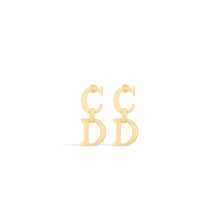 E4039WOMMTD300 - Saddle Earrings - 300 Gold