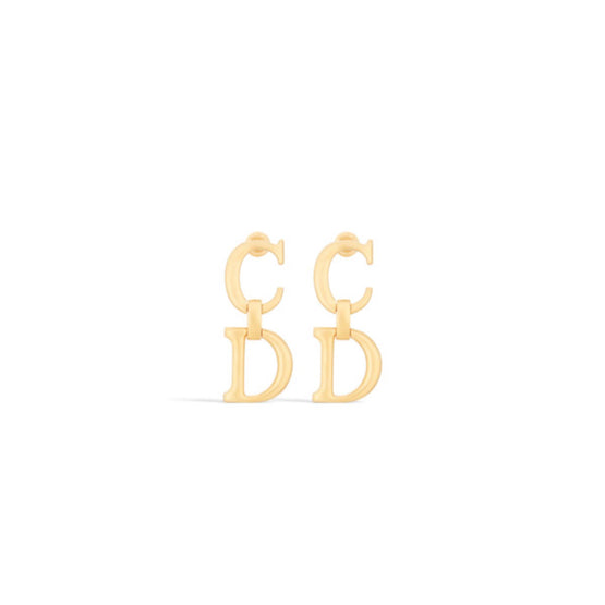 E4039WOMMTD300 - Saddle Earrings - 300 Gold