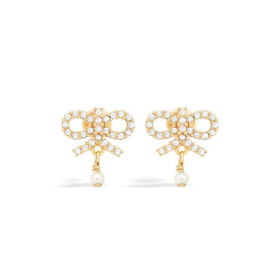 E4050WOMCYD03S - Le Nœud De Dior Earrings - 03S Gold/Silver Shade