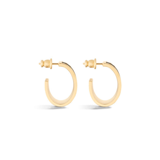 E4059WOMLQD307 - Dior Night Code Hoop Earrings - 307 Gold/Black