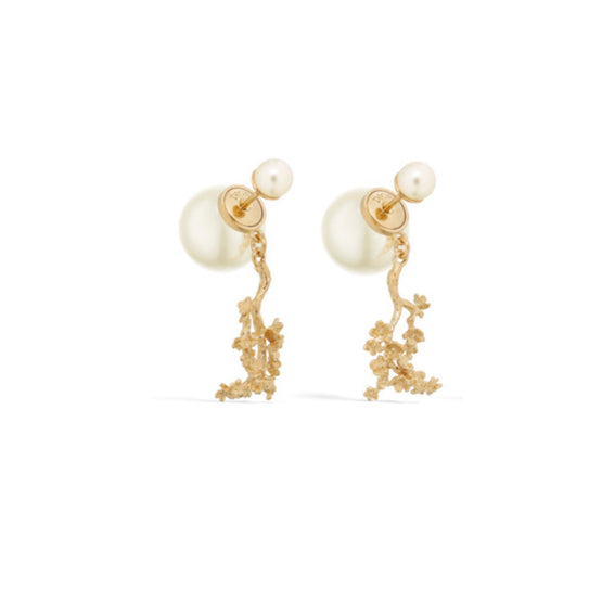 E4066WOMRSD301 - Dior Tribales Earrings - 301 Gold/White