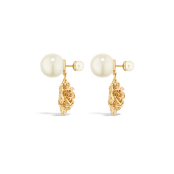 E4088WOMRSD301 - Dior Tribales Earrings - 301 Gold/White