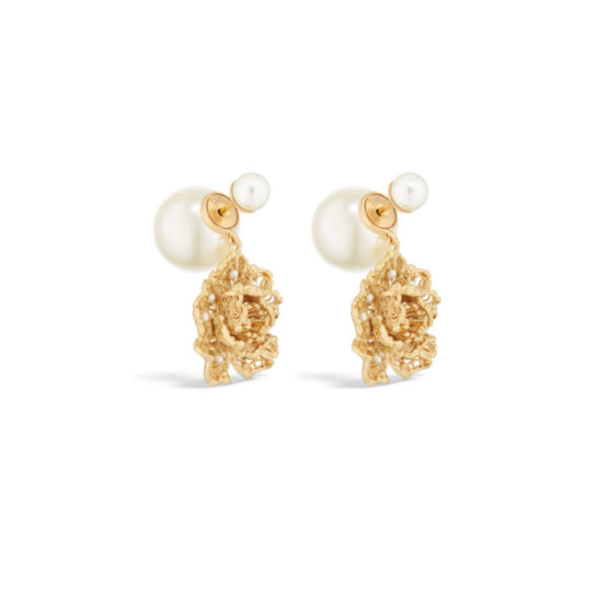 E4088WOMRSD301 - Dior Tribales Earrings - 301 Gold/White