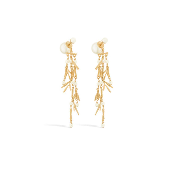E4089WOMRSD301 - Dior Tribales Earrings - 301 Gold/White