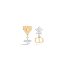 E4100WOMRSD01W - Petit Cd Lucky Charms Earrings - 01W Gold/Palladium/White