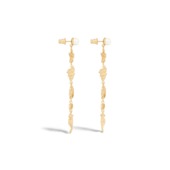 E4103WOMRSD301 - Dioriviera Dior Cabinet D'Été Earrings - 301 Gold/White