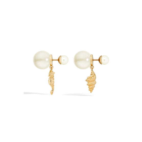E4127WOMRSD301 - Dior Tribales Earrings - 301 Gold/White