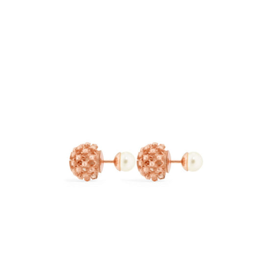 E4203WOMRSD10W - Dior Tribales Earrings - 10W Pink Gold/White