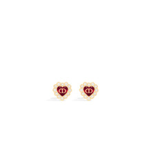 E4237WOMVED309 - Petit Cd Baroque Stud Earrings - 309 Gold/Red