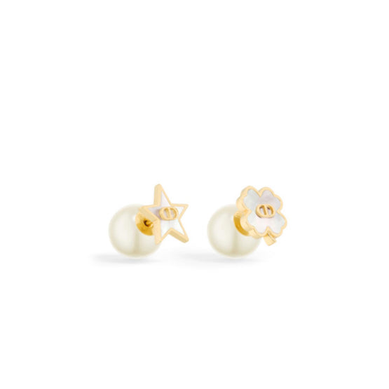 E4247WOMMPD301 - Dior Tribales Earrings - 301 Gold/White