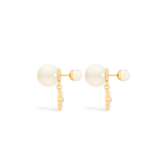 E4295WOMVED301 - Dior Tribales Earrings - 301 Gold/White