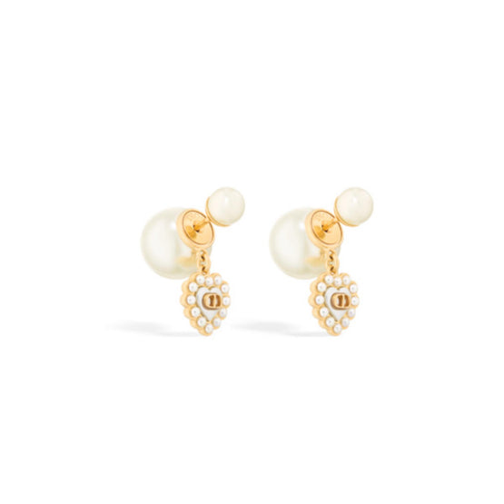 E4295WOMVED301 - Dior Tribales Earrings - 301 Gold/White