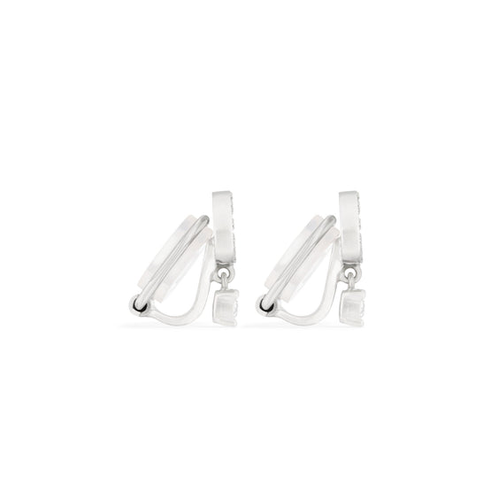 E4313WOMCYD001 - Petit Cd Clip-On Earrings - 001 Palladium / Crystal