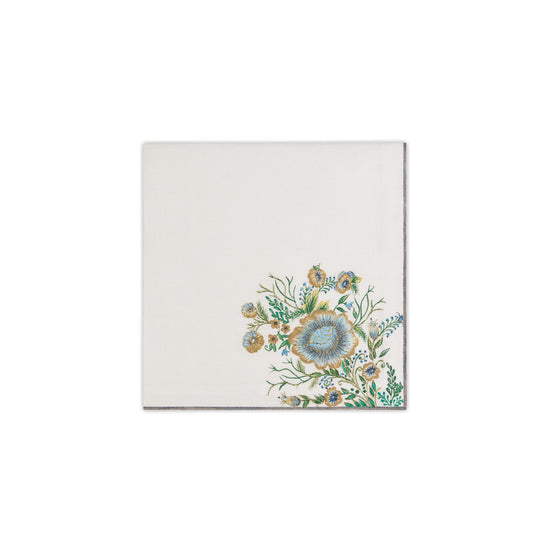 HYO03RHB0LC500 - Roses d'Hiver Placemat and Napkin - 500 Bleu