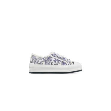 KCK385NODS60W - Dior Lucky Walk'N'Dior Platform Sneaker - 60W White & Blue