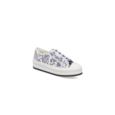 KCK385NODS60W - Dior Lucky Walk'N'Dior Platform Sneaker - 60W White & Blue
