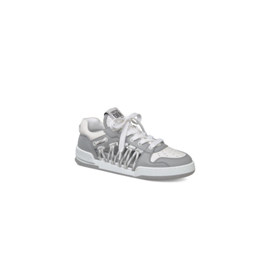 KCK448CTFS47W - Dior First Sneaker - 47W White & Grey