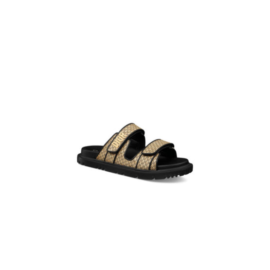 KCQ839RTAS04J - Dioriviera Dioract Slide - 04J Straw & Black