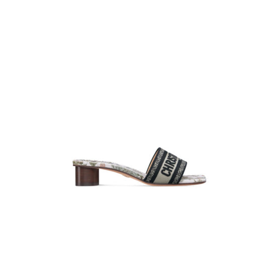 KCQ902WSSS51H - Dior Lucky Dway Heeled Slide - 51H Sage