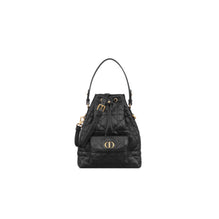 M3372UNOZM900 - Small Dior Caro Bucket Bag - 900 Noir