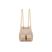 M3375UUVBM51U - Medium Dior Caro Multicarry Backpack With Chain - 51U Powder Beige