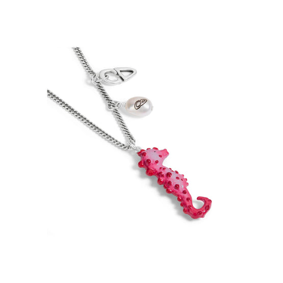 N2711HOMGMD925 - Men's Necklace - 925 Antique Silver/Pink