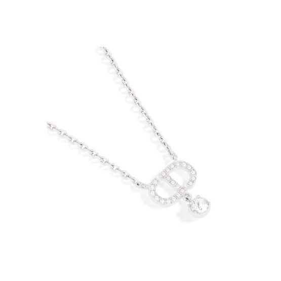 N2890WOMCYD001 - Petit Cd Necklace - 001 Palladium / Crystal