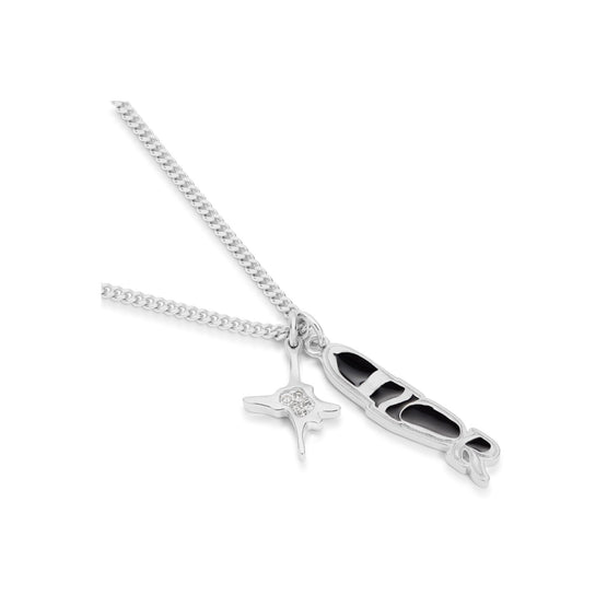N2908HOMMTD001 - Men's Necklace - 001 Palladium/Crystal