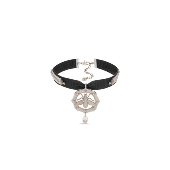 N3071WOMCOD25N - Dior Symbol Choker - 25N Warm Silver/Black