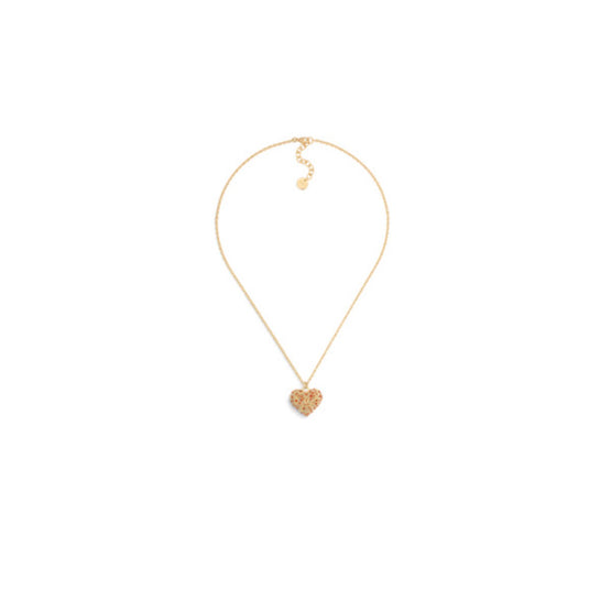 N3119WOMLQD309 - Dioramour Cœur Des Curiosités Necklace - 309 Gold/Red