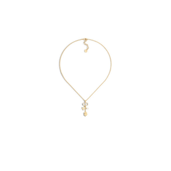 N3128WOMCYD03S - Petit Cd Lucky Charms Necklace - 03S Gold/Silver Shade