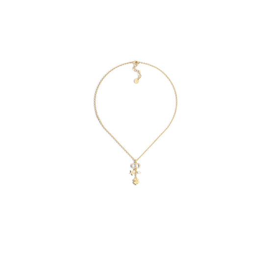 N3128WOMCYD03S - Petit Cd Lucky Charms Necklace - 03S Gold/Silver Shade