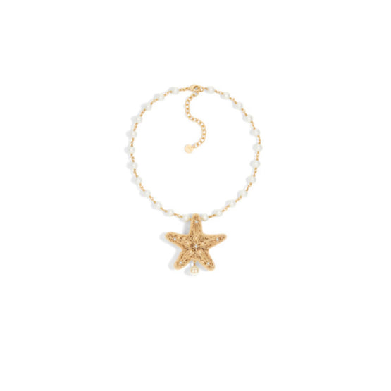 N3161WOMFWD301 - Dior Cabinet De Curiosités Short Necklace - 301 Gold/White