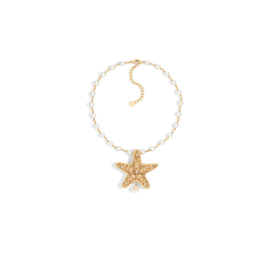 N3161WOMFWD301 - Dior Cabinet De Curiosités Short Necklace - 301 Gold/White