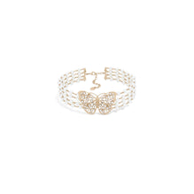 N3252WOMRSD301 - Toile De Jouy Papillon Choker - 301 Gold/White