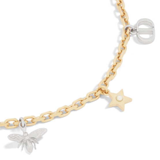 N3392WOMRSD01W - Petit Cd Lucky Charms Necklace - 01W Gold/Palladium/White