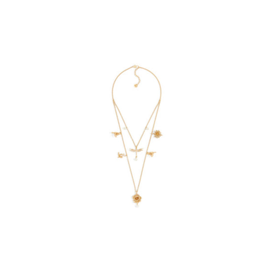 N3398WOMRSD301 - Jardin De Dior Necklace - 301 Gold/White