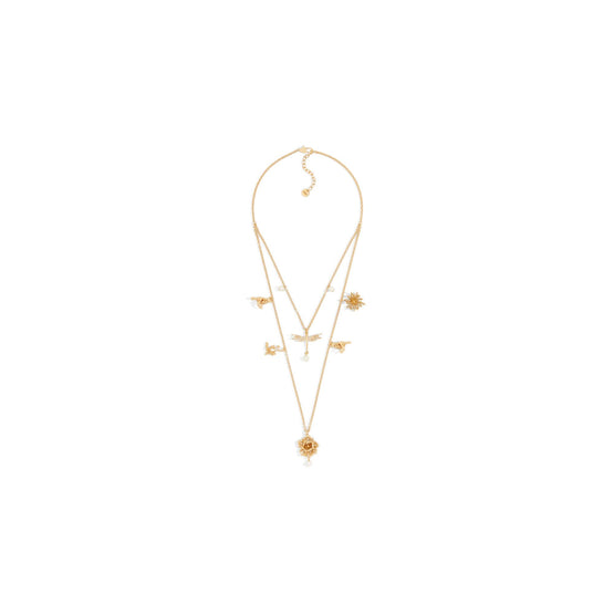 N3398WOMRSD301 - Jardin De Dior Necklace - 301 Gold/White