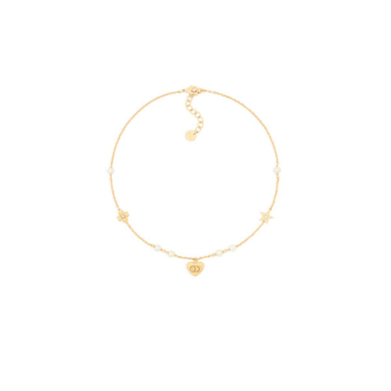 N3465WOMRSD301 - Lucky Dior Necklace - 301 Gold/White